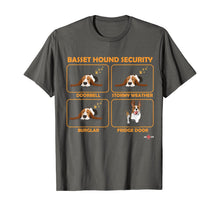 Load image into Gallery viewer, Funny Basset Hound T-shirt | Basset Hound Security 463730