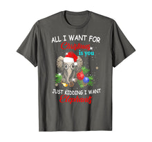 Load image into Gallery viewer, Funny shirts V-neck Tank top Hoodie sweatshirt usa uk au ca gifts for All I Want For Christmas is You Just Kidding I Want Elephant T-Shirt 685610