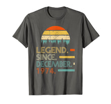 Load image into Gallery viewer, Legend Since December 1974 45th Birthday Gift 45 Year Old T-Shirt-1416975
