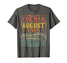 Load image into Gallery viewer, 1969 Man Myth Legend August 50th Bday Gifts 50 yrs old T-Shirt 250943