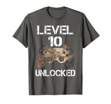Load image into Gallery viewer, Level 10 Unlocked Boys 10th Birthday 10 Year Old Gamer Gift T-Shirt 462617