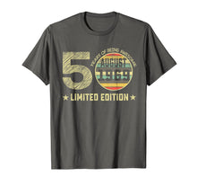 Load image into Gallery viewer, 50th Birthday Gifts 50 Years Old August 1969 Limited Edition T-Shirt 165163