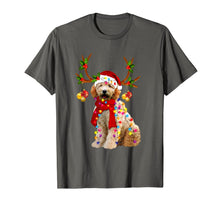 Load image into Gallery viewer, Santa Golden doodle reindeer Light Christmas gifts T-Shirt-2084445