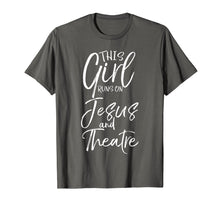 Load image into Gallery viewer, Funny shirts V-neck Tank top Hoodie sweatshirt usa uk au ca gifts for This Girl runs on Jesus and Theatre Shirt Cute Christianity 1045233