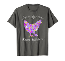 Load image into Gallery viewer, Funny shirts V-neck Tank top Hoodie sweatshirt usa uk au ca gifts for Just A Girl Who Loves Chickens Shirt - Cute Floral Gift Tees 1722594