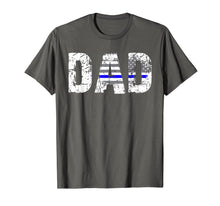 Load image into Gallery viewer, Thin Blue Line Flag T Shirts Dad Police Gifts Father's Day 131375