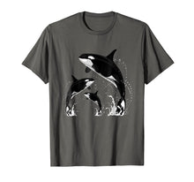 Load image into Gallery viewer, Killer Whale Shirt. Jumping Orca Killer Whales T Shirts