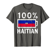 Load image into Gallery viewer, Funny shirts V-neck Tank top Hoodie sweatshirt usa uk au ca gifts for Haiti Flag T-Shirt | 100% Haitian Battery Power Tee 3525532