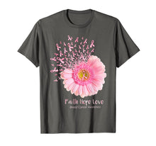 Load image into Gallery viewer, Faith Hope Love Breast Cancer Awareness Flower Pink T-Shirt 84343