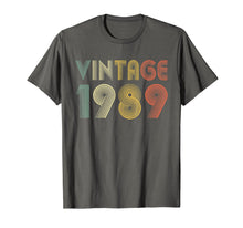 Load image into Gallery viewer, Retro Vintage 1989 Tshirt 30th Birthday Gifts 30 Years Old