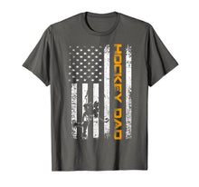 Load image into Gallery viewer, Vintage USA Ice Hockey Dad American Flag Fathers Day Gift T-Shirt 104587