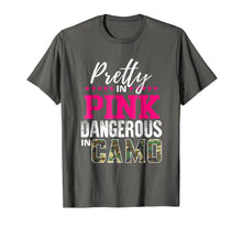 Load image into Gallery viewer, Funny shirts V-neck Tank top Hoodie sweatshirt usa uk au ca gifts for Pretty Pink Dangerous Camo T Shirt Hunting Girl 1397645