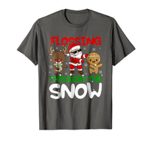 Load image into Gallery viewer, Funny shirts V-neck Tank top Hoodie sweatshirt usa uk au ca gifts for Flossing Through The Snow T Shirt Santa Reindeer Gingerbread 1726123