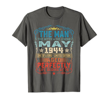 Load image into Gallery viewer, Funny shirts V-neck Tank top Hoodie sweatshirt usa uk au ca gifts for 75th Birthday Gifts T-Shirt Fun The Man Myth Legend May 1944 291031