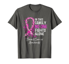 Load image into Gallery viewer, In This Family No One Fights Alone Shirt Breast Cancer
