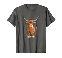 Load image into Gallery viewer, Cute Hairy Scottish Highland Cow T-Shirt For Women Men Kids