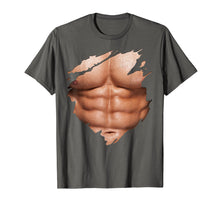 Load image into Gallery viewer, Chest Six Pack Abs Muscles T-Shirt Torn Shirt Beach Body