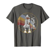 Load image into Gallery viewer, NASA Shuttle Launch With Rainbow Graphic T-Shirt