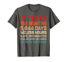 Load image into Gallery viewer, Vintage 16 Years of Being Awesome Unique 16th Birthday Gifts T-Shirt-1692777