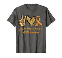 Load image into Gallery viewer, Peace Love Cure Ribbon ADHD Awareness Gifts TShirt857843