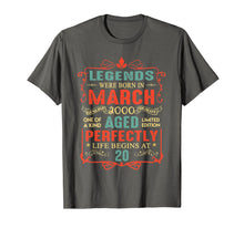 Load image into Gallery viewer, Legends Were Born In March 2000 20th Birthday Gifts TShirt866477