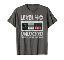 Load image into Gallery viewer, 40 Year Old Fourty Birthday Gift Level 40 unlocked gamer T-Shirt-201277