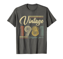Load image into Gallery viewer, Vintage 1981 Original Parts Funny 39th Birthday Made In 1981 T-Shirt-555336