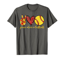 Load image into Gallery viewer, Peace Love Softball Cute Softball Lovers Gifts TShirt400622