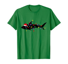 Load image into Gallery viewer, Shark Christmas Lights Santa Hat Pajamas Xmas Gifts Family T-Shirt