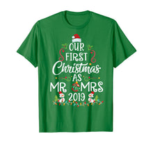 Load image into Gallery viewer, Matching Couple Wife Husband Our First Christmas as Mr & Mrs T-Shirt