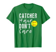 Load image into Gallery viewer, Funny shirts V-neck Tank top Hoodie sweatshirt usa uk au ca gifts for Catcher Hair Don't Care Softball T Shirt 1789428