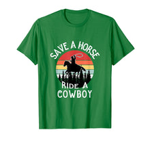 Load image into Gallery viewer, Funny shirts V-neck Tank top Hoodie sweatshirt usa uk au ca gifts for Horse Riding Tee Save a Horse Ride A Cowboy T-Shirt 646271