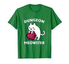 Load image into Gallery viewer, Dungeon Meowster Funny Nerdy Gamer Cat D20 RPG T-Shirt-737107