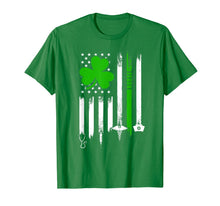 Load image into Gallery viewer, American Flag Shamrock Nurse St Patrick's Day Gifts TShirt466086