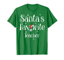 Load image into Gallery viewer, Santa's Favorite Teacher Job Xmas gifts T-Shirt
