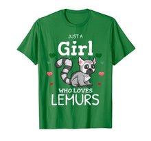 Load image into Gallery viewer, Just A Girl Who Loves Lemurs Madagascar Flag Colors Gift T-Shirt-3187030