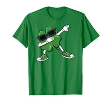 Load image into Gallery viewer, Dabbing Shamrock St Patrick's Day Funny Boys Girls Kids Dab TShirt100062