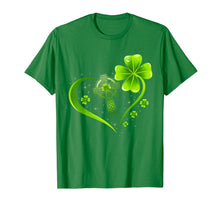 Load image into Gallery viewer, Green Celtic Cross Heart Shamrock St Patrick's Day Gifts T-Shirt-563685