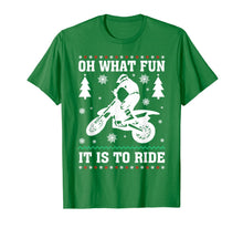 Load image into Gallery viewer, Funny shirts V-neck Tank top Hoodie sweatshirt usa uk au ca gifts for Dirt Biker Oh What Fun It Is To Ride Christmas Ugly Sweater T-Shirt 963200
