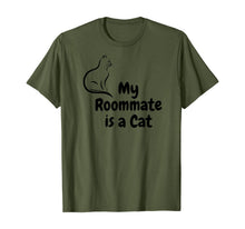 Load image into Gallery viewer, My Cat is My Roommate Funny Cat Roommate T-Shirt