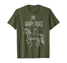 Load image into Gallery viewer, Funny shirts V-neck Tank top Hoodie sweatshirt usa uk au ca gifts for My Happy Place Horse Lover Gifts Horseback Riding Equestrian T-Shirt 143037