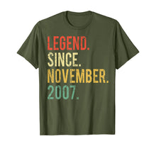 Load image into Gallery viewer, Funny shirts V-neck Tank top Hoodie sweatshirt usa uk au ca gifts for 12 years old Gifts Shirt- Legend Since November 2007 T-Shirt 126109