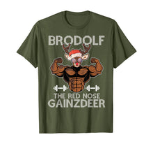 Load image into Gallery viewer, Funny shirts V-neck Tank top Hoodie sweatshirt usa uk au ca gifts for Brodolf The Red Nose Gainzdeer Tee Merry Liftmas Christmas T-Shirt 894279