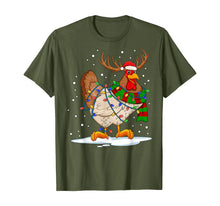 Load image into Gallery viewer, Funny shirts V-neck Tank top Hoodie sweatshirt usa uk au ca gifts for Funny Chicken Christmas Tee Reindeer Christmas Lights Pajama T-Shirt 554611