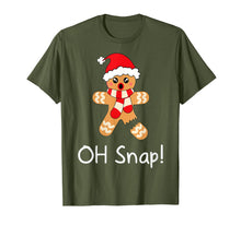 Load image into Gallery viewer, Funny shirts V-neck Tank top Hoodie sweatshirt usa uk au ca gifts for Womens Gingerbread Man Gift Funny Cute Christmas Oh Snap T-Shirt 636160