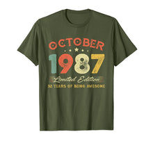 Load image into Gallery viewer, October 1987 32 Years Old Vintage 32nd Birthday Gifts T-Shirt