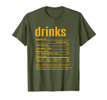 Load image into Gallery viewer, Thanksgiving Drinks Nutritional Facts T-Shirt