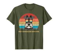 Load image into Gallery viewer, Dog Vintage Best Schnauzer Dad ever Tshirt Fathers day Gifts 167631