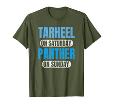 Load image into Gallery viewer, Tarheel on Saturday Panther on Sunday Carolina Gifts Funny T-Shirt-387622