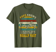Load image into Gallery viewer, Mens Mens Pops Know Everything Grandpa Christmas Gifts T-Shirt-1685560